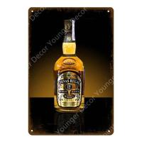 Vintage Beer Poster Chivas Regal Metal Tin Signs Classic Drinks Whiskey Decorative Plaque Wall Sticker Pub Bar Club Home Decorสัญญาณดีบุกโบราณ