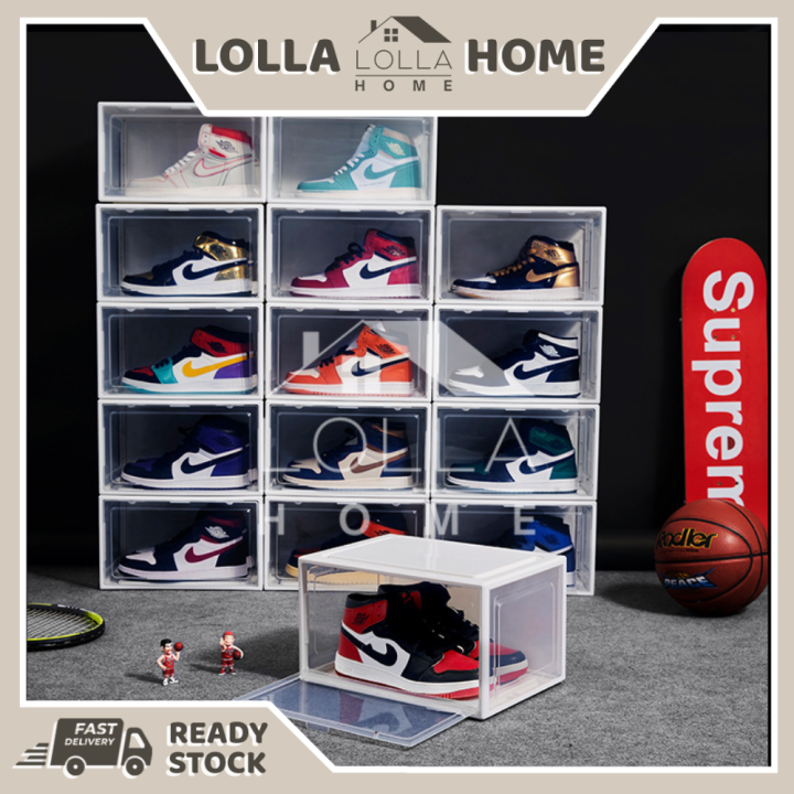 NEW Advanced Stackable Shoe Box Transparent Storage Box Sneaker