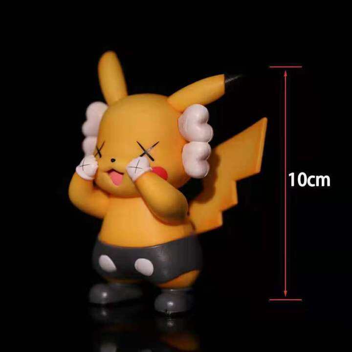 ภาพอนิเมะโปเกมอน-pikachu-kaw-figurine-shy-cover-eyes-kawaii-q-รุ่นของเล่นของสะสม-pvc-แอ็กชันฟิกเกอร์ของเล่นของขวัญ