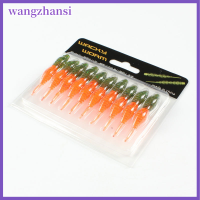 Wangzhansi 10ชิ้นเหยื่อแบบนิ่มใหม่ซิลิโคน5ซม. 1ก. กระดิก50มม. 1ก. ด้านหน้าและด้านหลังสองสี