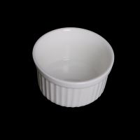 6Pcs White Porcelain Souffle Ramekins Desserts Custard Cups Baking Tools