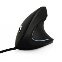 ZZOOI Right Hand Wired Vertical Mouse Optical Ergonomic Design for Desktop Computer Mechanical Trackball Mice 1600 DPI W3JD