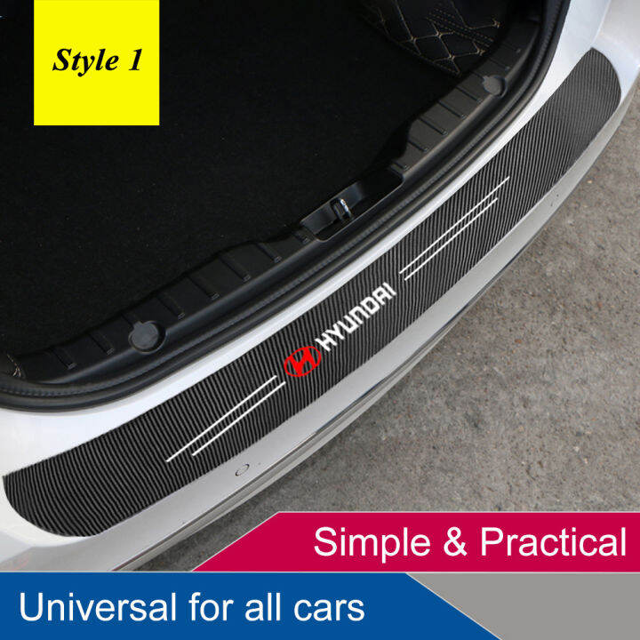 1pcs car trunk carbon fiber door sill strip Hyundai standard car trunk