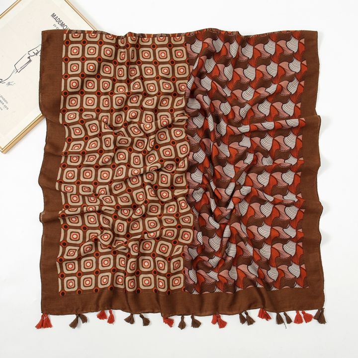 cod-2023-new-geometric-print-hanging-beard-tassel-scarf-all-match-fashion-air-conditioned-room-shawl-with-warm-for-women