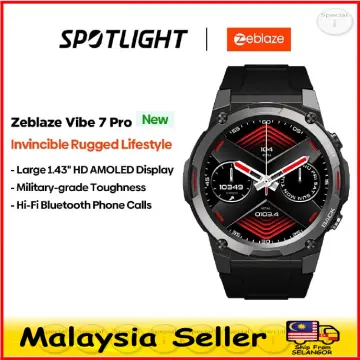 Zeblaze Vibe 7 Pro Smart Watch 1.43'' AMOLED Display Hi-Fi Bluetooth Phone  Calls Military-grade Toughness Smartwatch