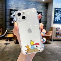 BGF Cartoon Little iPhone 14 13 12 12Mini SE3 X XR XS 7 8 Transparent Covers Fundas