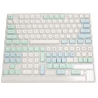 135คีย์ Keycap PBT XDA Ice Crystal Mint Dye-Sub ส่วนบุคคล Keycaps สำหรับ61/63/64/68/75/84/87/98/104/108สำหรับ