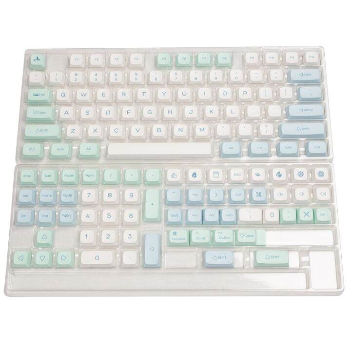 135 Keys Keycap PBT XDA Ice Crystal Mint Dye-sub Personalized ...