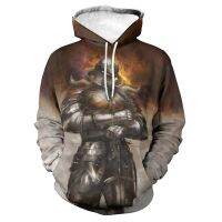 Sudadera con capucha para hombre y mujer, prenda Unisex con estampado de Dark Souls, Estilo Vintage Medieval, de talla grande, para primavera y otoño