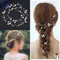 MSHARE เครื่องประดับแต่งงานผู้หญิง Headpiece ที่คาดศีรษะลายดอกไม้ติดพลอยเทียมเครื่องประดับผมเทียร่าดอกไม้เจ้าสาวคาดศีรษะเจ้าสาว