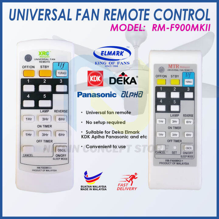 Universal Ceiling Fan Remote / KIPAS , Deka , Elmark , KDK , Aplha