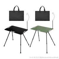 hyfvbu▤✥  Camping Table Load 66lb Rectangle with Lantern Holder Folding