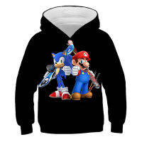 Sonic 2ใหม่ H Oodies ฤดูใบไม้ร่วงฤดูใบไม้ผลิชายหญิงเสื้อพิมพ์เสื้อเด็กเสื้อผ้าแขนยาวซูเปอร์โซนิคเสื้อกันหนาวหมวก4-14ปี