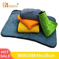 【CW】 45x38cm 900GSM Car Microfiber Cleaning Drying Hemming Detailing