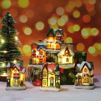 Mini House Resin Christmas Decorations Miniature Figurines Christmas Village - Figurines amp; Miniatures - Aliexpress