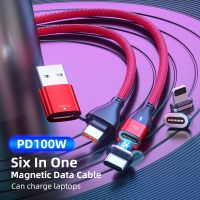 [KOLT Digital] CQXSMAX Magnetic USB Cable สำหรับ iPhone PD 100W USB Type C Data Cable สำหรับ Xiaomi Samsung Fast Charging 3 In 1 USB-C Micro USB Cord