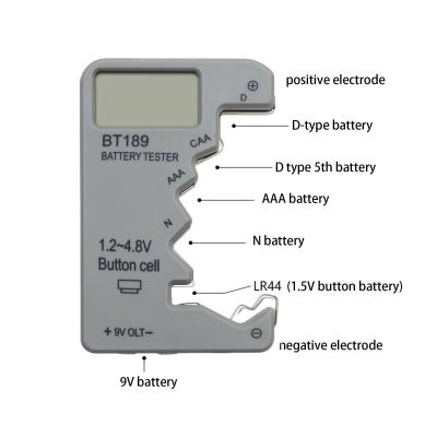 ที่ตรวจสอบเครื่องทดสอบแบตเตอรี่ทดสอบแบตเตอรี่พกพาอเนกประสงค์สำหรับ9V 1.5V AA