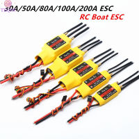 TEQIN ใหม่!!2-6S 30a/50a/80a/100a/200a Esc 5V/3a 5V/5a Ubec เครื่องควบคุมความเร็วไร้แปรงถ่าน Esc สำหรับเรือ Rc Ubec 200a/S