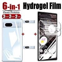 6-In-1 999D for Google Pixel 8 7 6 Pro 7a 6a 5a 4a A Soft Hydrogel Film Screen Protectors Camera Lens Glass for Goo Gle Pixel7a Screen Protectors