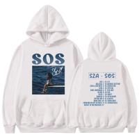 Sza New Music Album Sos Graphic Hoodie MenS WomenS Oversized Long Sleeve Hip Hop Harajuku Hoodies Streetwear Fashion Pullovers Size Xxs-4Xl