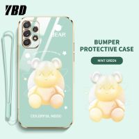 เคสโทรศัพท์ YBD สำหรับ Samsung Galaxy A52S 5G A32 A72 A82 4G 5G A23 A33 A73 A53 4G 5G ลายการ์ตูนไล่ระดับสีนิ่มโปร่งใสเคสโทรศัพท์กันกระแทกพร้อมเลนส์คลุมทั้งหมดกรอบป้องกันกล้อง