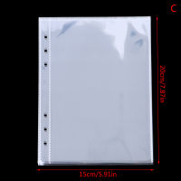 Hassanne 10pcs Standard CLEAR Plastic Photo Album transparent A5 Binder Refill Sleeves