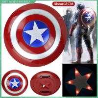 Avengers Captain America 32cm Sound and Light Shield Collectible Kids Toy Cosplay Gift