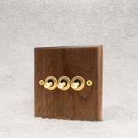 ●✲❧ Avoir Toggle Switch Black Walnut Solid Wood Home Wall Light Switch Electrical Outlet Socket And Switches EU French RJ45 USB Pulg