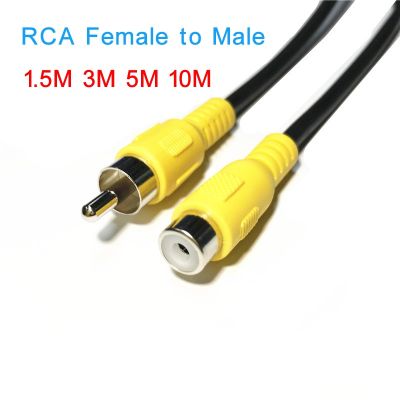 Kabel Koaksial Ekstensi Video Audio Wanita RCA 1M 3M 5M 1 Rca Jantan Ke 1 Rca untuk HDTV