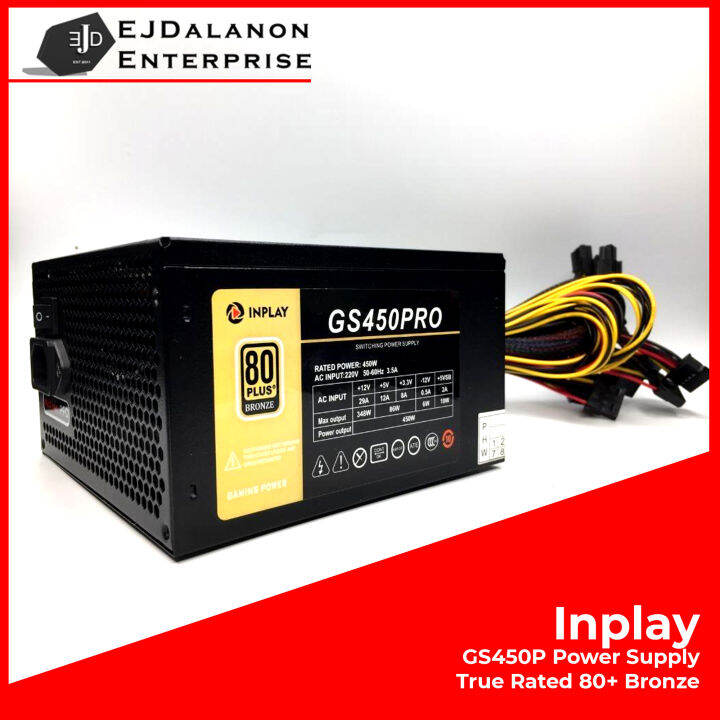 Inplay GS450 PRO True Rated Power Supply 450W 80+ Bronze | Power Supply ...