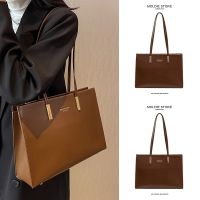 2023 new high-end one-shoulder computer tote bag for college students commuting to class with large capacity to work large bag female 【QYUE】