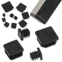 10pcs Square Plastic Black Blanking End Cap Tube Pipe Insert Plug Bung 15x15 60x60mm