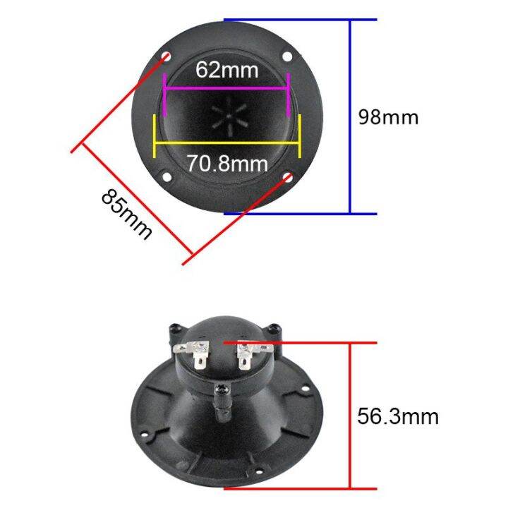 เครื่องทวีตเตอร์แตรทรงกลม98มม-เครื่องไล่หนูอัลตราโซนิกแมลงสาบ-piezoelectric-ลำโพงเซรามิค4นิ้วลำโพงเสริม2ชิ้น