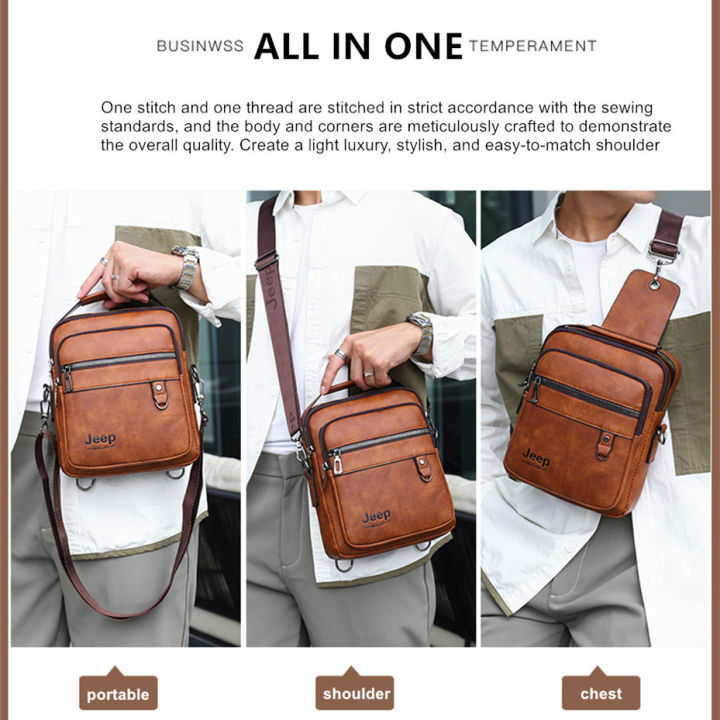 jeep-buluo-men-messenger-pu-bag-outdoor-multiple-uses-travel-bag-waterproof-phone-shoulder-chest-crossbody-pockets