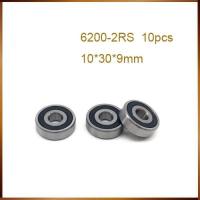 【hot】♨♞  6200rs 10pcs free shipping double Rubber sealing deep groove ball bearing 6200-2RS 10x30x9 mm