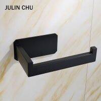 Black Toilet Paper Roll Holder 304 Stainless Steel Bathroom Kitchen WC Washroom Bath Tissue Towel Hanging Adhesive Wall Mounted Toilet Roll Holders