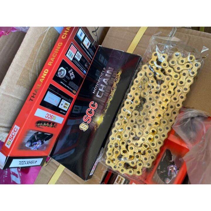 SCC thailand RACING chain 415 H GOLD Motorcycle Chain Rantai Motor