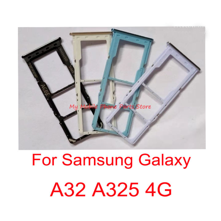 ซิมการ์ดใหม่ถาดสำหรับ Samsung Galaxy A32 A325 A325F 4G ถาดซิม SD Card Reader สล็อตอะไหล่ซ่อม-fbgbxgfngfnfnx
