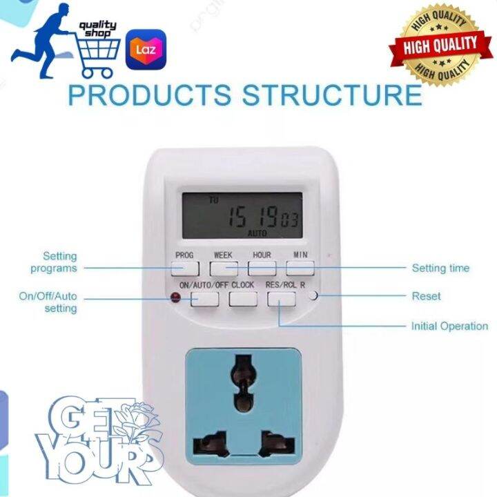 Quality Shop PH Al06 Energy Saving Timer Plug Programmable Electronic