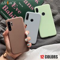 【Shell set]เคลือบซิลิโคนโทรศัพท์ Case บนสำหรับ Huawei P Smart Plus P20 P30 P8 P9 P10 Lite 2021 2018 2019ลูกอมสี Soft Tpu ปกหลัง F Unda