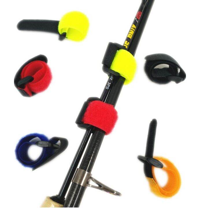 10pcs-fishing-rod-tie-holder-strap-suspenders-fastener-hook-loop-ties-fishing-rod-strapping-velcro-outdoor-fishing-gadget-adhesives-tape