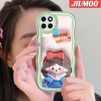 JIUMOO เคสสำหรับ Infinix Smart 6 Plus Smart 6 Plus Smart 7 3D ลายการ์ตูนสีขาวหิมะกันกระแทกแบบใสนิ่มเคสมือถือโปร่งใสลายกล้องถ่ายรูปที่สร้างสรรค์เคสซิลิกาเจลป้องกัน