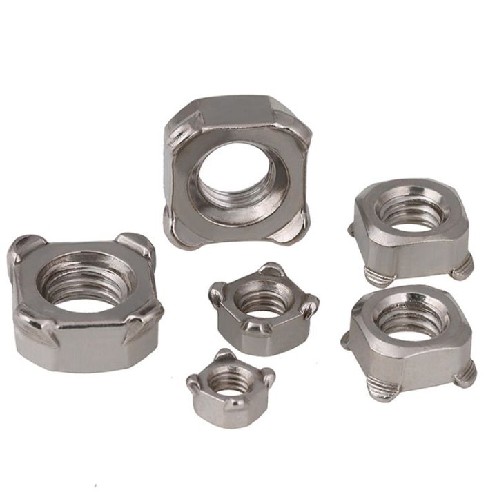 5pcs-m3-m4-m5-m6-m8-m10-square-weld-nut-304-stainless-steel-square-welding-weld-nut-square-spot-weld-nut-hardware-fastener-nails-screws-fasteners