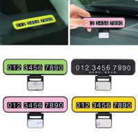 Temporary Parking Card Car Decorations Cashboard Self adhesive Rotatable Phone Number Plate for Moving Car