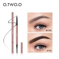 (Stream woman) O.tw O.O Ultra Fine Triangle Eyebrow Definer Definer Long Lasting Waterproof สีบลอนด์สีน้ำตาล Eye Brow แต่งหน้า6สี