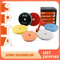 SPTA 7Pcs 5Inch/6Inch Buffer Polishing Pads Microfiber Buffing Pads Foam Polish Pad and Brush for Compounding Polishing Waxing