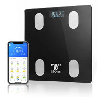 Smart Scale, Wireless Digital Bathroom Scale for Body Weight, Bluetooth Body Composition Analyzer, Body Fat Scale with Smartphone App, Bluetooth Scale by Moss &amp; Stone Smart Digital Body