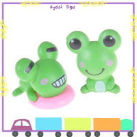 Kyasi 2pcs LOVELY Miniature MINI FROG DIY Fairy บ้านสวนหัตถกรรมตุ๊กตาตกแต่ง