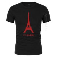 Mens T-shirts I Love London Funny Paris Tower Romantic Design Fashion Cotton Men O Neck T Shirt EU Size Male Tshirt XS-4XL-5XL-6XL