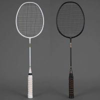 Buy one get one badminton racket lightweight carbon fiber resistance play a integrated family student beginner training double shoot